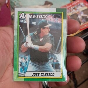 Topps Athletics Baseball Card - Green and White